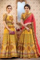 Designer Yellow color Banarasi Art Silk Lehenga Choli