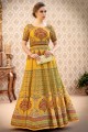Designer Yellow color Banarasi Art Silk Lehenga Choli