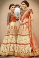 Cream color Banarasi Art Silk Lehenga Choli