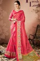Ravishing Pink Cotton Silk saree