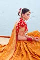 Delicate Yellow Banarasi Art Silk saree