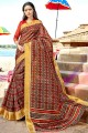 Fashionable Multi Cotton Silk saree