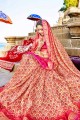 Stunning Pink & Cream Cotton Silk saree