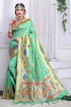 Gorgeous Sea Green Banarasi Art Silk saree