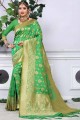 New Green Banarasi Art Silk saree