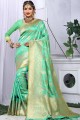 Light Green Banarasi Art Silk saree
