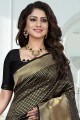 Black & Gold Banarasi Art Silk saree