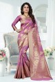 Lavendor Banarasi Art Silk saree