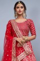 Adorable Red Art Silk Lehenga Choli