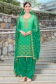 Green Soft Silk Patiala Suit