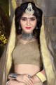 Opulent Beige Khadi Art Silk saree