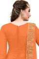 Ravishing Orange Modal Cotton Churidar Suit
