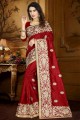 Traditional Maroon Art Silk saree