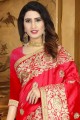Indian Ethnic Red Art Silk saree