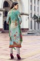 Stunning Multi Cotton Satin Churidar Suit