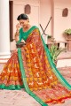 Elegant Orange Art Silk saree