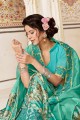Exquisite Sea Green Fancy Silk saree