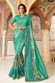 Exquisite Sea Green Fancy Silk saree