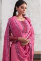 Stylish Pink Georgette Palazzo Suit