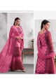Stylish Pink Georgette Palazzo Suit