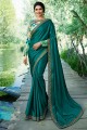 Delicate Teal Green Soft Silk saree
