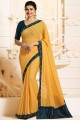 Contemporary Yellow Georgette saree