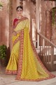 Delicate Yellow Art Silk saree