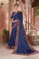 Enticing Blue Art Silk saree