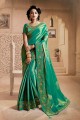 Fascinating Sea Green Fancy Silk saree