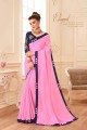 Gorgeous Pink Soft Silk saree