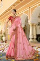 Light Pink Soft Silk saree