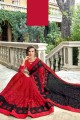 Red & Black Silk saree