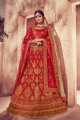 Fashionable Red Art Silk Lehenga Choli