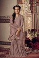 Stunning Mauve Georgette Palazzo Suit