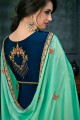 Royal Blue Satin Georgette Eid Anarkali Suit