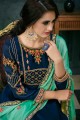 Royal Blue Satin Georgette Eid Anarkali Suit