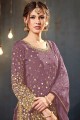 Mauve Tafeta Art Silk Punjabi Suit