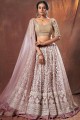 Designer Lilac Soft net Wedding Lehenga Choli