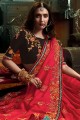 Saree in Pink & Magenta Art Silk with Embroidered