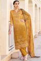 Dark Yellow Cotton Eid Palazzo Suit