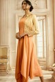 Light orange Cotton and rayon Gown Dress