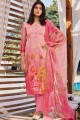 Cotton Palazzo Pant Palazzo Suit in Light Pink Silk