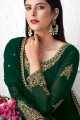 Green Palazzo Suit in Faux Georgette