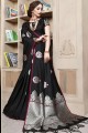 Cotton & Silk Saree with Weaving in Black