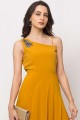 Musterd yellow Georgette Gown Dress