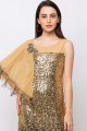 Golden Lycra Gown Dress