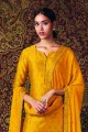 Yellow Silk Palazzo Pant Eid Pakistani Suit