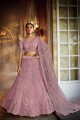 Pink Lehenga Choli in Soft Net with Embroidery