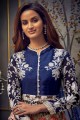 Light Blue Net Eid Anarkali Suit