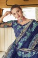 Alluring Blue Saree in Embroidered Silk